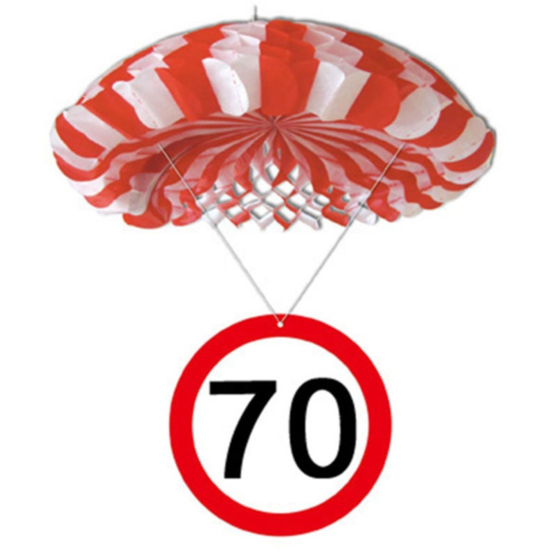 Deko-Fallschirm Ballon 70 sortiert Partydeko Geburtstag Jubiläum